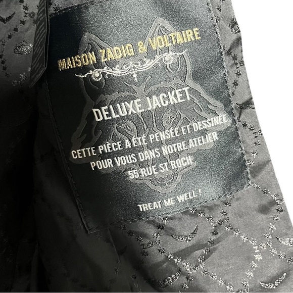 Zadig & Voltaire Vedy Spi Blazer Deluxe Black Size 34/XS - Picture 7 of 11
